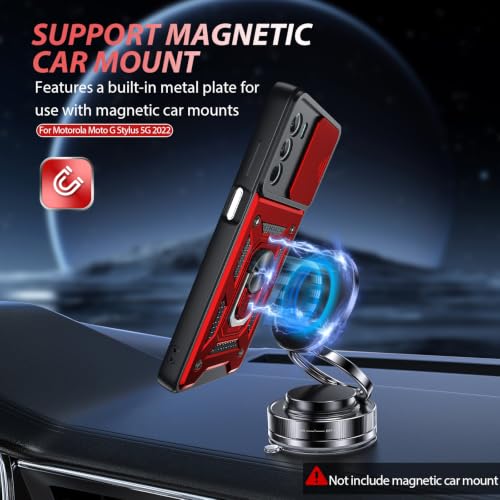 for Moto G Stylus 5G 2022 Case (Moto G Stylus 5G 2022（6.8"） / Red)