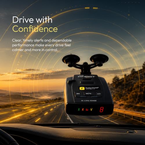 RadarShield Ghost Pro Radar and Laser Detector for Cars (The Ghost Pro)