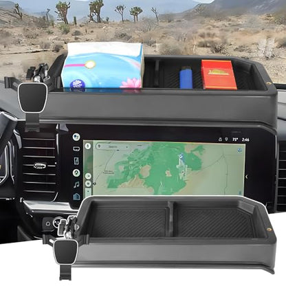 Car Phone Holder Center Console Organizer For Chevrolet Silverado 1500 2022 (for Silverado / Sierra【13.4" Screen】)
