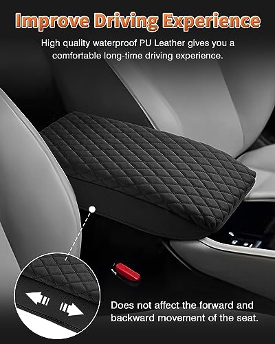 Center Console Cover for Honda Accord 2026 2025 2024 2023 Armrest Cover Cushion Pad for Honda Accord Accessories Middle Console Cover Armrest Protector Console Lids PU Leather Anti (Size for Honda Accord 2023-2026)