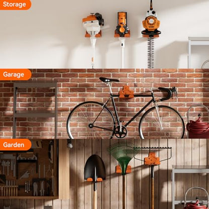 Garage Storage Trimmer Rack (Orange 2 Packs)