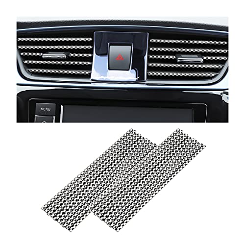 20PCS Bendable Car Air Vent Trim Strips (White/Lattice)
