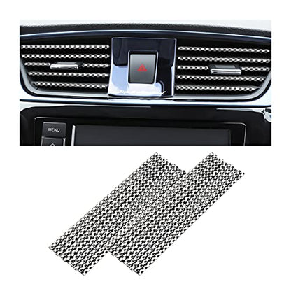 20PCS Bendable Car Air Vent Trim Strips (White/Lattice)