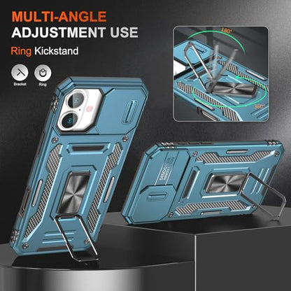 Phone Case for iPhone 16 Case iPhone 16 Phone Case with Camera Cover (iPhone 16 【6.1 inch】 / Light Blue)