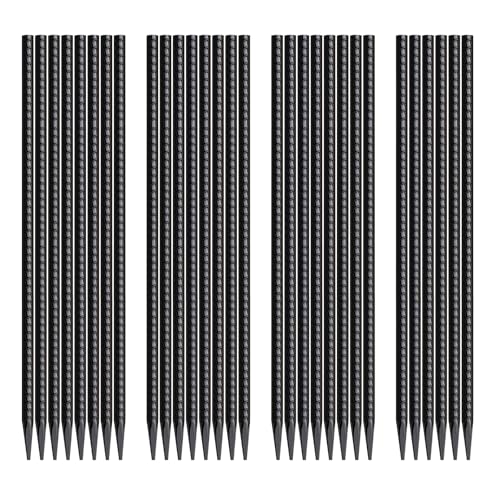 16 Inch Rebar Stakes 30 Pack Heavy Duty Ground Anchors with Chisel Point End Long Straight Steel Tent Stakes 3 (I-16"x3/8"-30pcs)