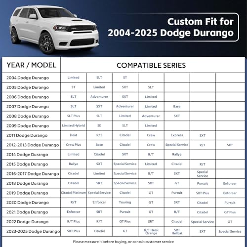 10 Layers SUV Car Cover Custom Fit for Dodge Durango (Black Gray / Custom Fit for Dodge Durango)