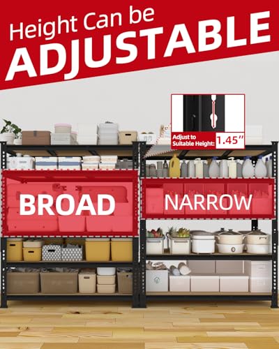 3250 LBS Heavy Duty Garage Storage Shelves Adjustable Shelf (48" W x 24" D x 72" H)