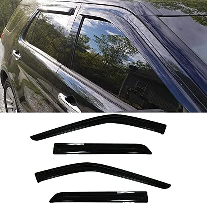 Window Visors Rain Guards for 2011 (11-19 Explorer (Dark Smoke))
