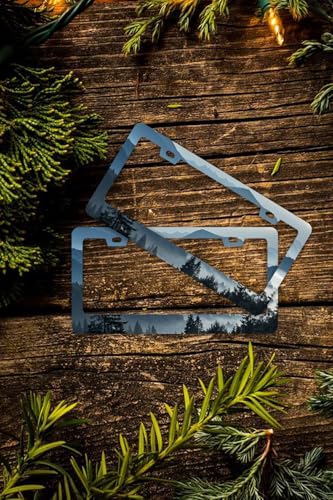 Mountains Forest License Plate Frames (Mountains Forest A)