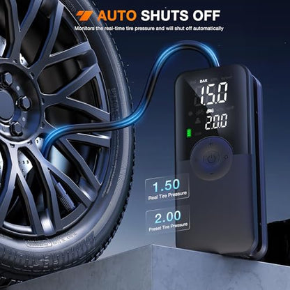 Rechargeable Cordless Tire Inflator 150PSI Auto Shutoff (Cordless Tire Inflator 150psi)