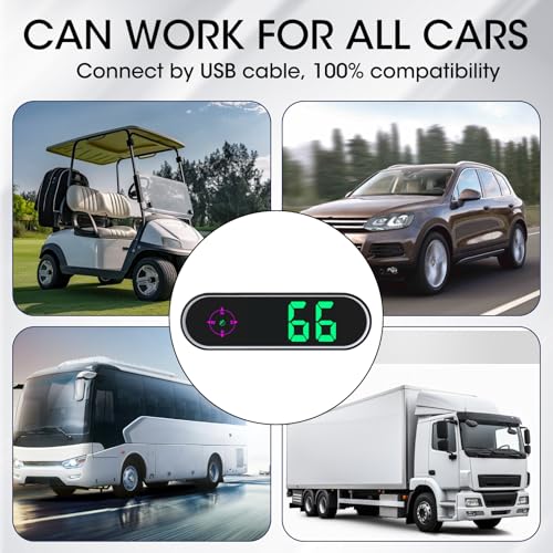 GPS Digital Speedometer for Car MPH (Colorful Digital Speedometer)