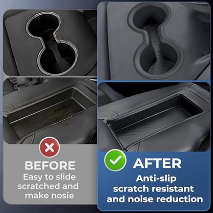 2nd Row Cup Holder Insert & Center Console Organizer for Honda Pilot 2023 (Cup Holder for 2023-2026 Pilot, 8 Seats)