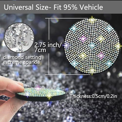 4pcs Bling Car Cup Holder Coaster (Multicolor / 4pcs)