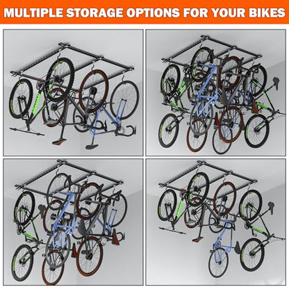 Ceiling Bike Rack for Garage (Adjustable Bracket)