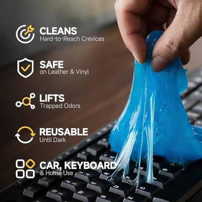 2 Pack Keyboard Cleaning Gel for Vents & Crevices (Blue+Green)