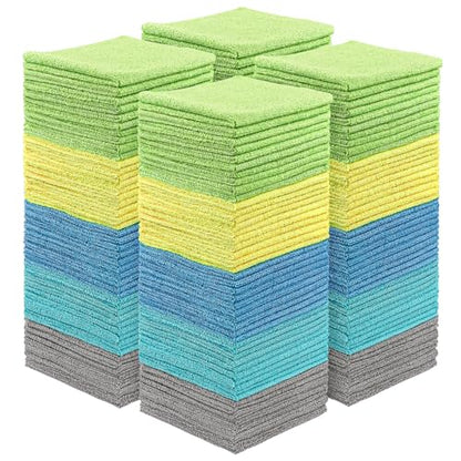 Microfiber Cleaning Cloth 400 PK (Multicolor / 11.5 x 11.5 Inch)