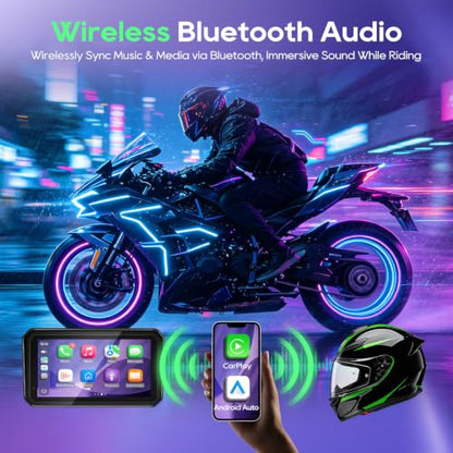 6 Inch Motorcycle CarPlay Display with TPMS (6")