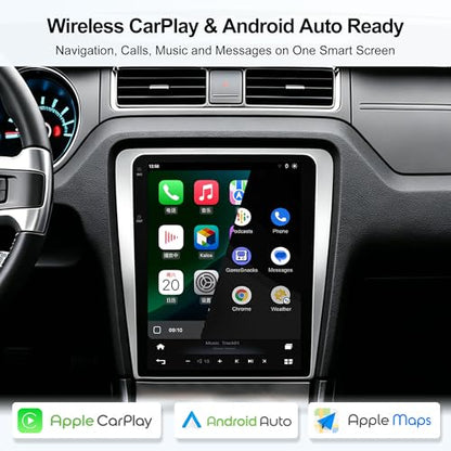 12.1 Inch Android Car Stereo Radio 8GB+128GB for Ford Mustang 2010 (Qualcomm 8G+128G+Car Play+Android Auto+Voice)