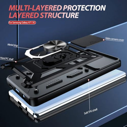 for Samsung Galaxy A71 Case (Samsung Galaxy A71 5G(6.7") / Black)