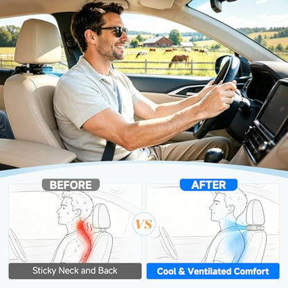 Car Seat Fan with Dual Air Outlets