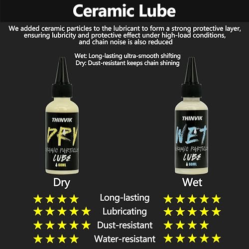 Bike Lube and Cleaner Set with 500ml Chain Cleaner (Dry Lube)