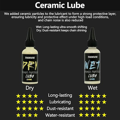 Bike Lube and Cleaner Set with 500ml Chain Cleaner (Dry Lube)