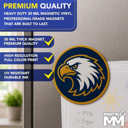 Custom Round Car Magnet 5 Inch (1 Pack)