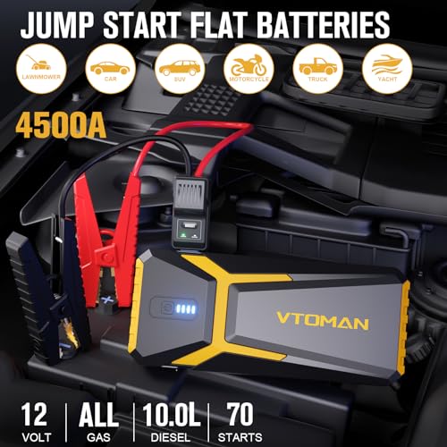 V10 Pro 4500A Jump Starter (Yellow)