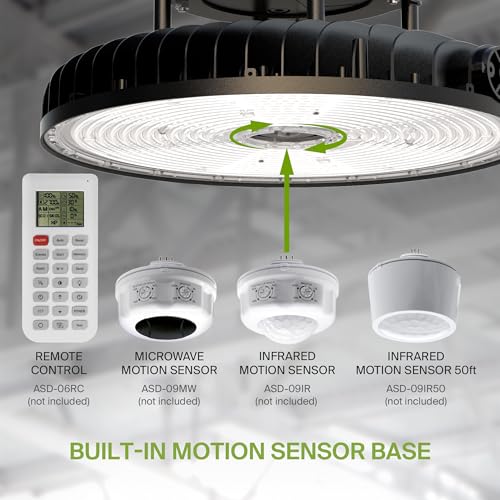 500W LED High Bay UFO Lighting (Black)