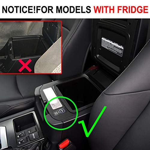 Center Console Organizer Container Tray Armrest Storage Box Phone Holder For Toyota Land Cruiser Prado J120 (Black)