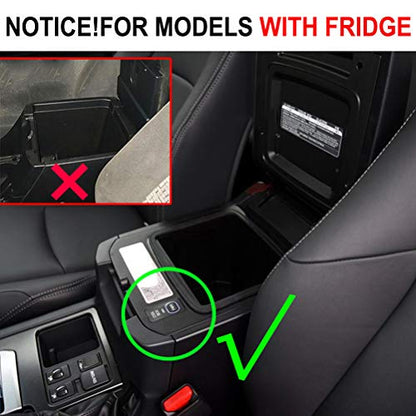 Center Console Organizer Container Tray Armrest Storage Box Phone Holder For Toyota Land Cruiser Prado J120 (Black)