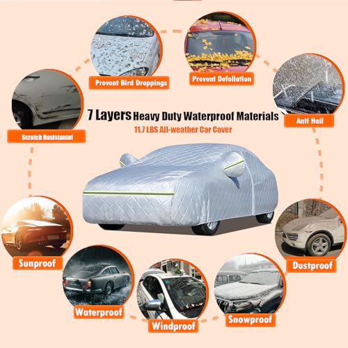Hail Protector Car Cover (Silver / Sedan-Length (186"-193"))