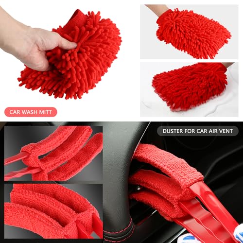 25pcs Car Detailing Brush Set (Blue+Red+Green x2)