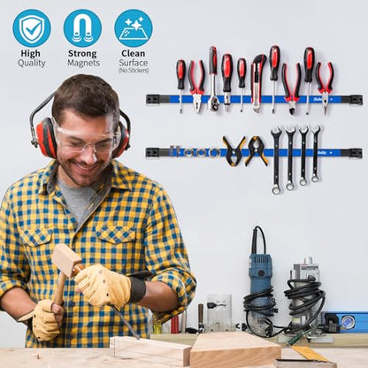 6 Pieces 24" Magnetic Tool Holder Strip (Blue 6PC / 24")