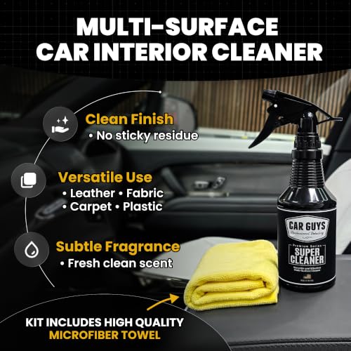 Interior Car Cleaner for Tough Stains (18 Oz Kit (w/ Towel))