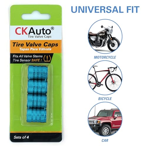 Tire Valve Stem Caps (Cyan)