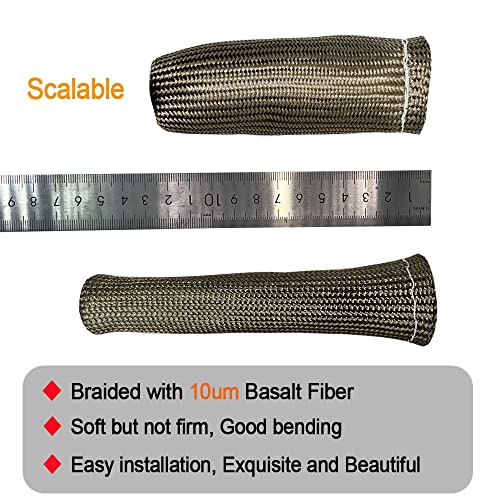 Titanium Spark Plug Wire Boots Thermal Protection Insulator Sleeve (Titanium)