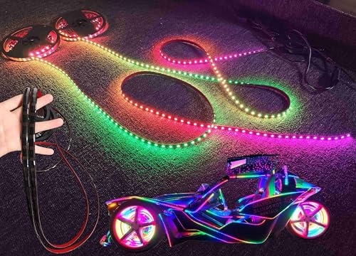 Tinted 4PCS 5FT Chasing LED Light Strips for Slingshot Ryker (4PCS 5FT Tinted Light Strips)