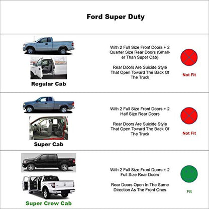 Window Visors for 2015 (15-22 Crew (SuperCrew) Cab (Dark Smoke))