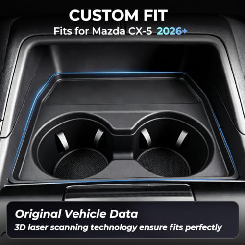 Center Console Cup Holder Inserts for Mazda CX5 2026 (Fits for 2026+ CX-5, Front)