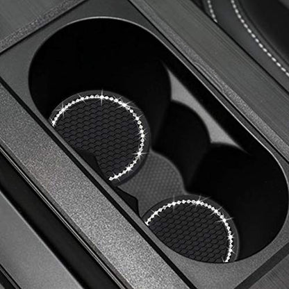 4PCS Bling Coasters (4 Count / Black)