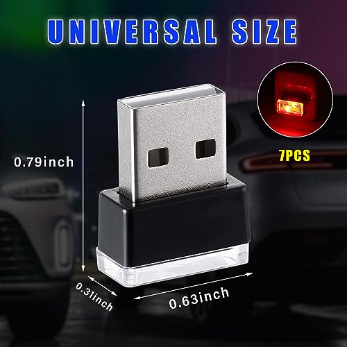 7 PCS USB LED Car Interior Atmosphere Lamp (Multi-Color)