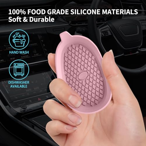 Car Cup Holder Coasters [4 Pack] Silicone Cups Mats (4 Pack-dusty Rose)