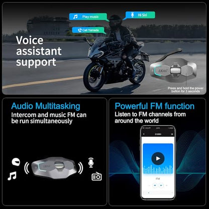 X10 Motorcycle Helmet Bluetooth Headset Speakers Headphone (Sliver)