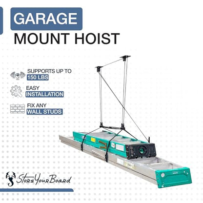 Ladder Storage Ceiling Pulley System (8 ft - 10 ft Ceiling)
