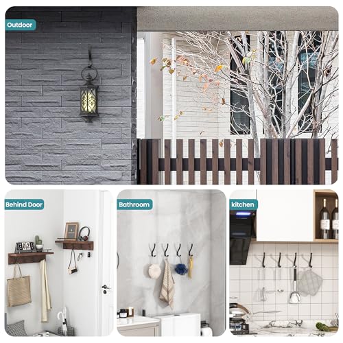6 Pack Heavy Duty Coat Hooks for Wall Mount