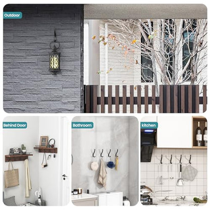 6 Pack Heavy Duty Coat Hooks for Wall Mount