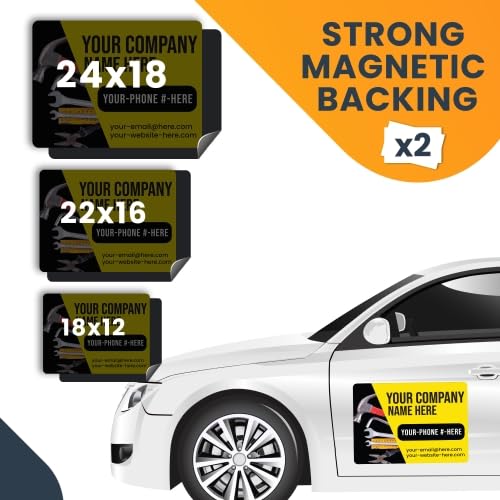 Builder and Contractor Customizable Car Magnets and Decals (12”x18” Builder Rectangle)