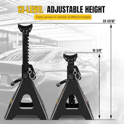 Jack Stands 6 Ton with Double Locking for Lifting Car SUVS (black / 6 ton double locking)