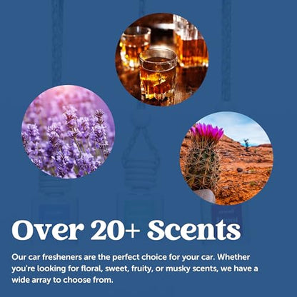 CANDECraftCo 2 Pack Hanging Car Air Freshener Diffuser for Essential Oils